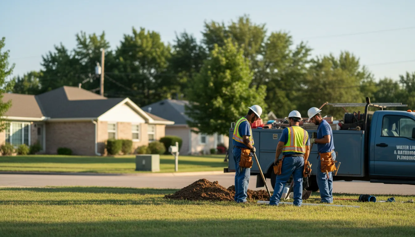 Residential water line and bathroom plumbing service in Jefferson, AR